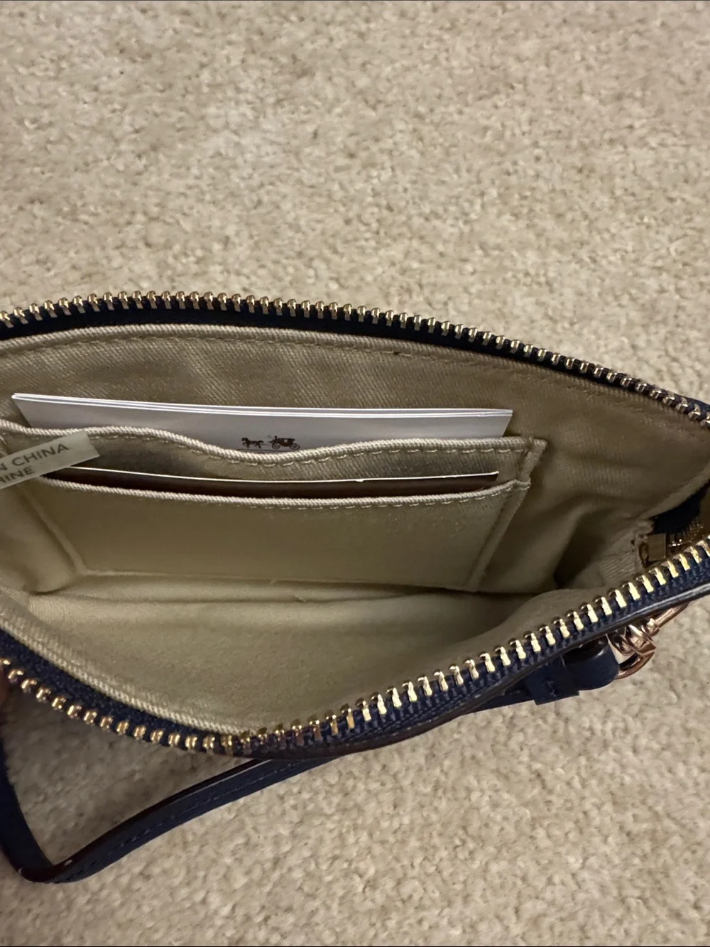 Coach compact saffiano
